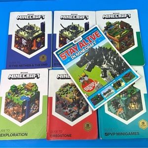6 Minecraft Guide books Exploration Nether Redstone FARMING MINIGAMES